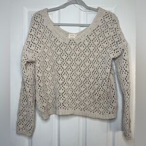 Nicole Miller Cream Knit Pullover
